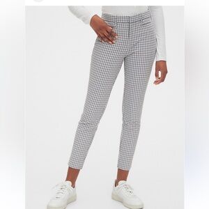 Gap Crepe Skinny Ankle Plaid Pant Women’s 6 Tall Workwear Office Business Casual